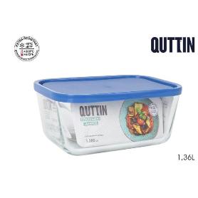 FIAMBRERA TAPER RECTANGULARA CON TAPA PARA FRIGO 19.3X13.6 CMS QUTTIN