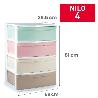 CAJONERA ARMARIO CLASIFICADOR NILO 4 CAJONES PLASTICOS 56X81X39,5 CMS  VRM