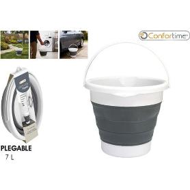CUBO PLASTICO PLEGABLE BLANCO 7 LTS. MULTIUSOS CONFORTIME