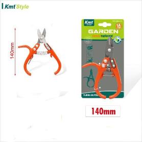 TIJERA DE PODA MANGO NARANJA UNA MANO CON PROTECTOR Y MUELLE 140 MM KTM GREEN