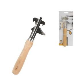 ABRIDOR ABRELATAS ACERO INOXIDABLE MANGO MADERA MOD RUFUS KITCHEN-GO
