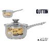 CAZO 16 CMS -2 LITROS - ACERO INOXIDABLE CON TAPA CRISTAL APTO PARA INDUCCION QUTTIN