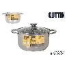 26 CMS CACEROLA  ACERO INOXIDABLE CON TAPA CRISTAL APTO PARA INDUCCION NEW NERON QUTTIN
