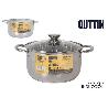 28 CMS OLLA ACERO INOXIDABLE CON TAPA CRISTAL APTO PARA INDUCCION 10 LITROS NEW NERON QUTTIN