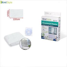 TELA MOSQUITERA BLANCA FACIL INSTALACION 150X220 PARA VENTANA KMTSTYLE