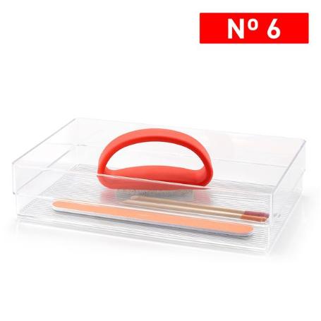 BANDEJA ORGANIZADORA TRANSPARENTE N.6 23X15X5 CMSPLASTICFORTE