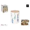 TARRO COCINA DIAMETRO 10 CMS X 13 CMS CON TAPA BAMBU PEIXE LAMEDITERRANEA
