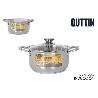 20 CMS. CACEROLA ACERO INOXIDABLE CON TAPA CRISTAL NEW NERON 4 LTS. QUTTIN