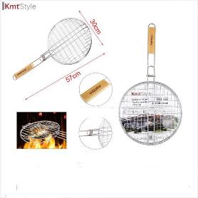 PARRILLA REJILLA DOBLE REDONDA PARA BARBACOA 57X30X3 CMS KTMSTYLE