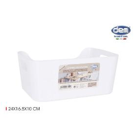 CESTA MULTIUSOS BLANCA 24X16.5X10 CMS. CONFORTIME