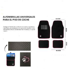 ALFOMBRILLAS UNIVERSALES PARA COCHE CON CORAZON Y PATITA DE PERRO