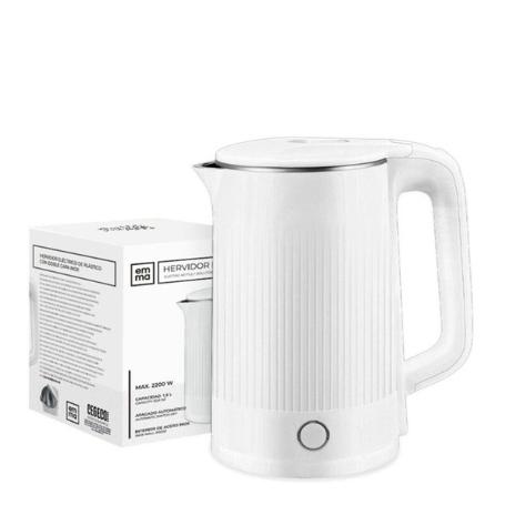 EMMA HERVIDOR DE AGUA DOBLE PARED BLANCO 2200 WATIOS 1,5 LITROS