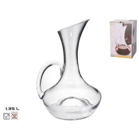 DECANTADOR AIREADOR DE VINO EN CRISTAL CON ASA 1,35 LTS MOD CAZORLA