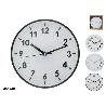 RELOJ DE PARED Y COCINA 3D FIRMYN DIAMETRO 20 CMS FONDO BLANCO ARO NEGRO