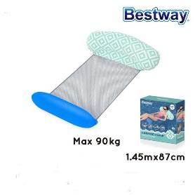 BESTWAY COLCHONETA HINCHABLE PARA PISCINA 145X87 CMS CUADROS VERDES
