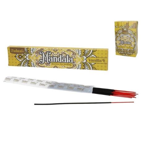 INCIENSO AROMA VAINILLA TULASI MANDALA - CAJA 240 UNIDADES