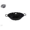 18 CMS PEROL SARTEN HONDA CLASICA CON ASAS ESMALTE NEGRO CON PUNTOS