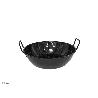 20 CMS  PEROL SARTEN HONDA CON ASAS ESMALTE NEGRO CON PUNTOS