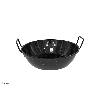 24 CMS  PEROL SARTEN HONDA CON ASAS ESMALTE NEGRO CON PUNTOS 1,8 LTS.