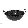 32 CMS  PEROL SARTEN HONDA CON ASAS ESMALTE NEGRO CON PUNTOS CAPACIDAD 5,3 LTS.