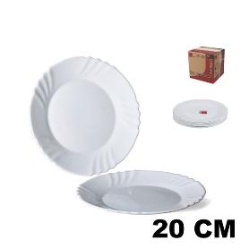 20 CMS EBRO PLATO POSTRE SIMILAR ARCOPAL  BLANCO ECONOMICO BORMIOLI - PAQUETE 6 UNIDADES
