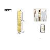 ORGANIZADOR ZAPATERO DE TELA COLGANTE PARA ARMARIOS 10 NIVELES 120X15X30 CMS BEIGE