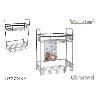 ESTANTERIA PARA BAÑO 2 BANDEJAS CROMADAS 29X18X39 CMS FACIL MONTAJE CONFORTIME