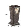 PARAGUERO IMITACIÓN RATTAN MARRON 51,5X26X26 PLASTICFORTE