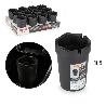 VASO CENICERO NEGRO ANTIHUMO 11,5 CMS PLASTICFORTE
