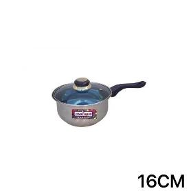 16 CMS CAZO CACILLO INOXIDABLE CON TAPA CRISTAL EKORAPID