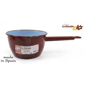 16 CMS CAZO CON PICO VINTAGE PORCELANA COLOR TEJA 1,7 LTS. FABRICADO EN ESPAÑA LA ESTRELLA