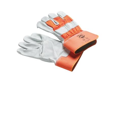 Guantes serraje vacuno tipo americano naranja