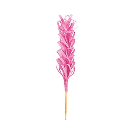Adorno Picks-Hatelets de madera color rosa luxe