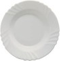 23 cms Plato Hondo  Ebro Harmonia BORMIOLLI vidrio opal blanco