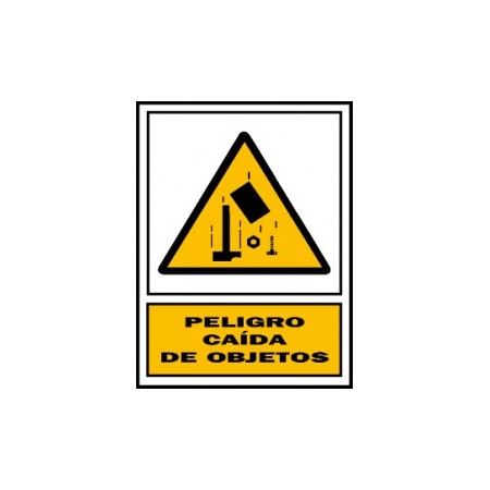 Señal peligro caída de  objetos