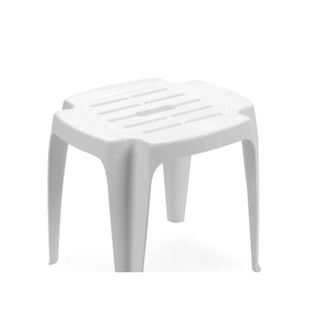 08330001 TABURETE RESINA BLANCO 42X37X38CM