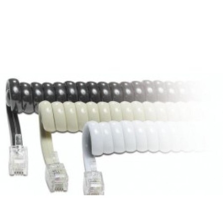 SIMON CABLE TELEFONO ESPIRAL 2,10 MTS MARFIL