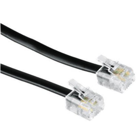 CABLE TELEFONO NEGRO 200 CMS RJ11 6P4C FYH