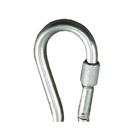 MOSQUETON BOMBERO CON SEGURO 11X120 MM.  USO DOMESTICO