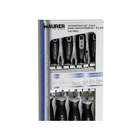 JUEGO DESTORNILLADORES MAURER 8 PIEZAS PROFESIONAL